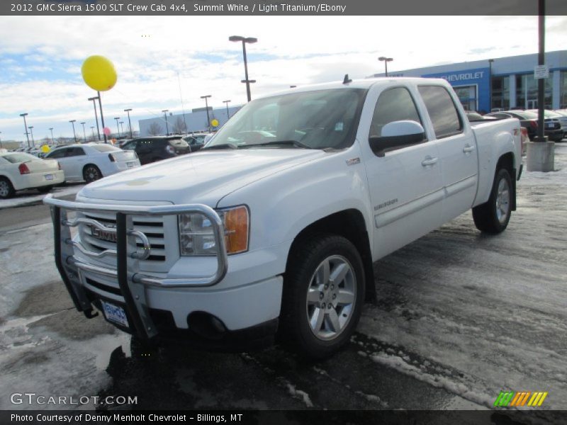 Summit White / Light Titanium/Ebony 2012 GMC Sierra 1500 SLT Crew Cab 4x4