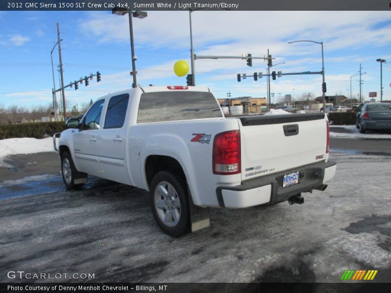 Summit White / Light Titanium/Ebony 2012 GMC Sierra 1500 SLT Crew Cab 4x4