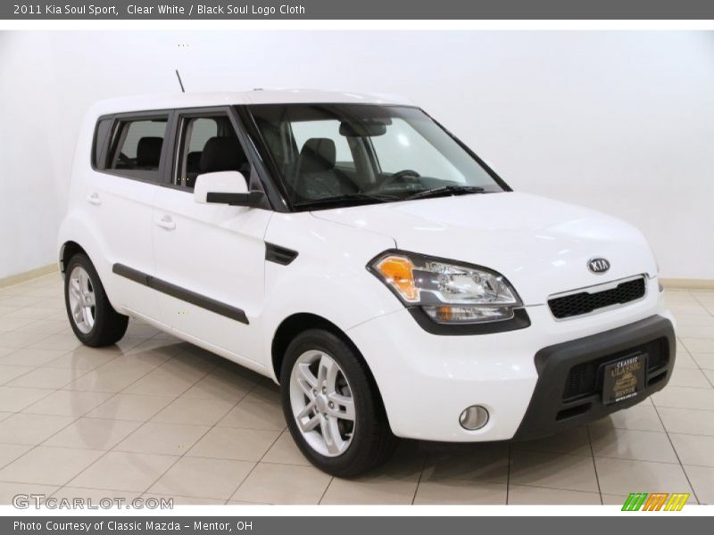 Clear White / Black Soul Logo Cloth 2011 Kia Soul Sport