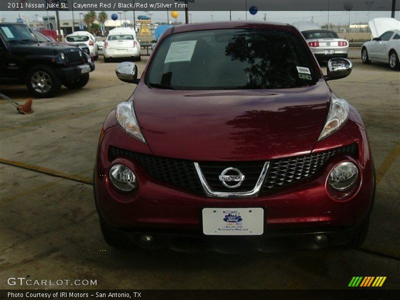 Cayenne Red / Black/Red w/Silver Trim 2011 Nissan Juke SL