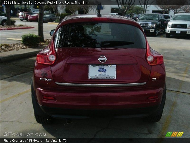 Cayenne Red / Black/Red w/Silver Trim 2011 Nissan Juke SL