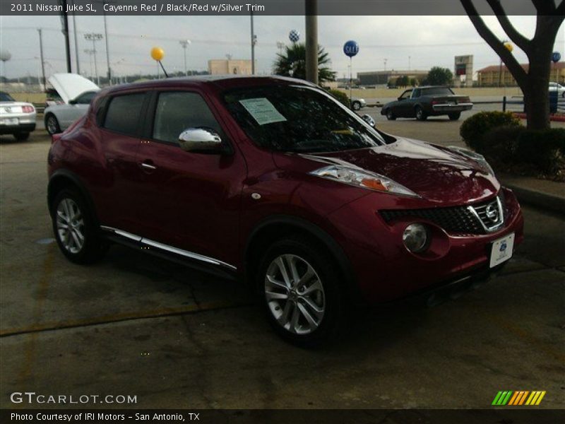 Cayenne Red / Black/Red w/Silver Trim 2011 Nissan Juke SL