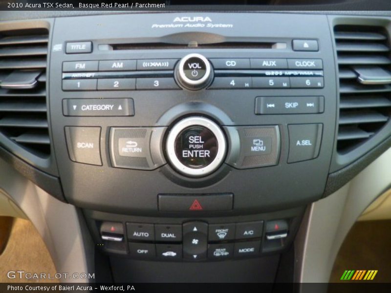 Controls of 2010 TSX Sedan