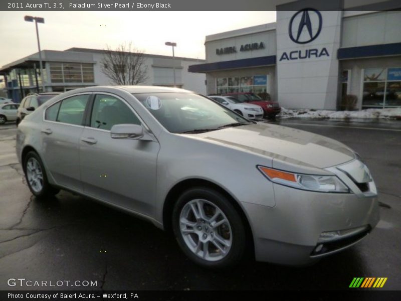 Paladium Silver Pearl / Ebony Black 2011 Acura TL 3.5