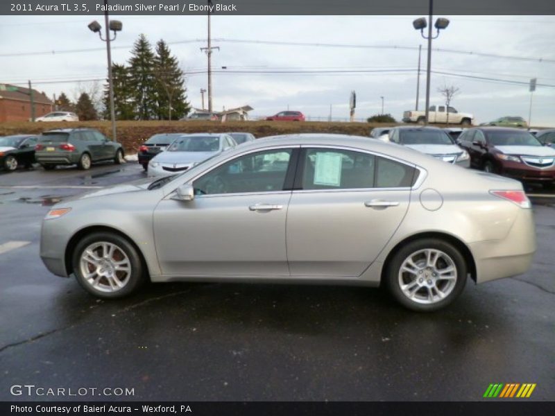 Paladium Silver Pearl / Ebony Black 2011 Acura TL 3.5