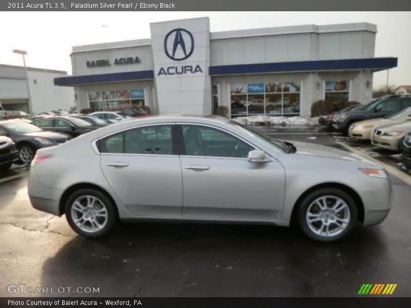 Paladium Silver Pearl / Ebony Black 2011 Acura TL 3.5