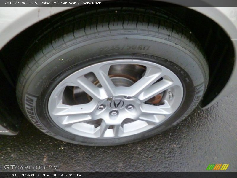 Paladium Silver Pearl / Ebony Black 2011 Acura TL 3.5