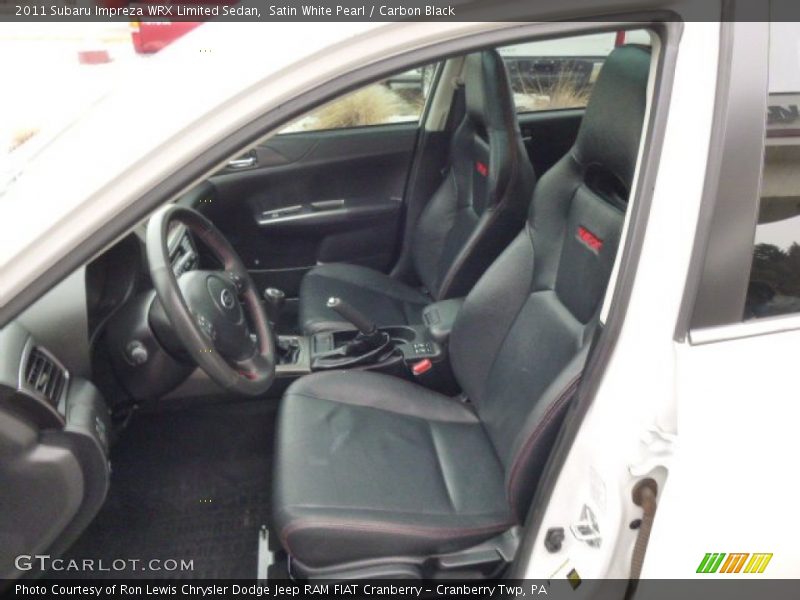 Front Seat of 2011 Impreza WRX Limited Sedan
