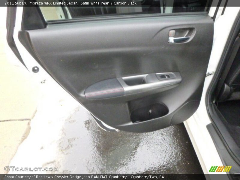 Satin White Pearl / Carbon Black 2011 Subaru Impreza WRX Limited Sedan