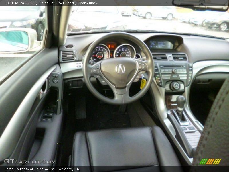 Paladium Silver Pearl / Ebony Black 2011 Acura TL 3.5