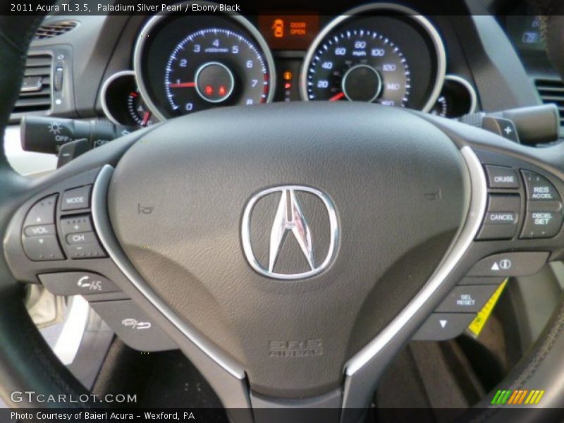 Paladium Silver Pearl / Ebony Black 2011 Acura TL 3.5
