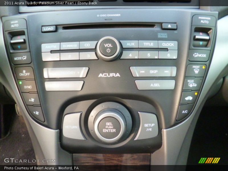 Paladium Silver Pearl / Ebony Black 2011 Acura TL 3.5