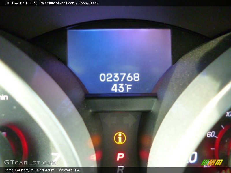 Paladium Silver Pearl / Ebony Black 2011 Acura TL 3.5