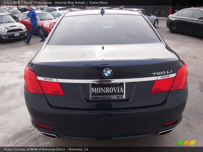 Imperial Blue Metallic / Oyster/Black 2011 BMW 7 Series 750Li Sedan