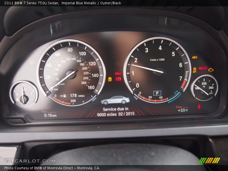  2011 7 Series 750Li Sedan 750Li Sedan Gauges