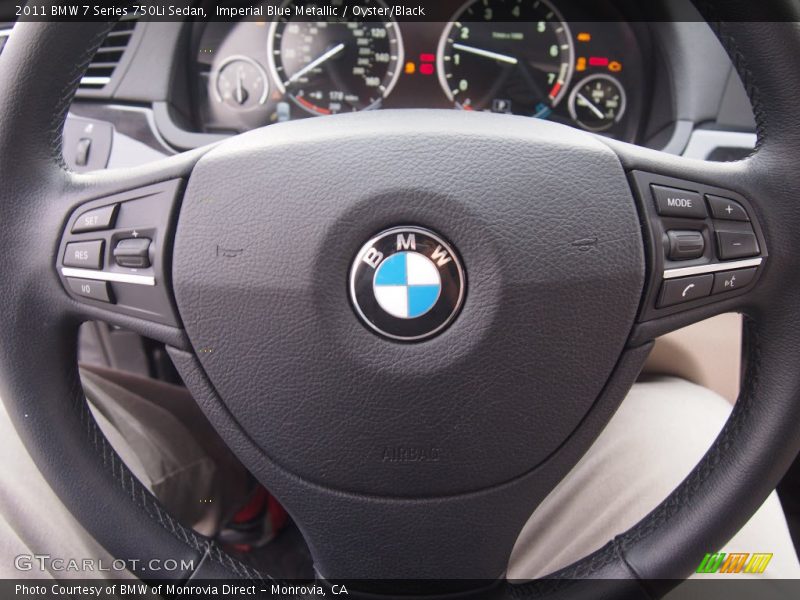 Imperial Blue Metallic / Oyster/Black 2011 BMW 7 Series 750Li Sedan
