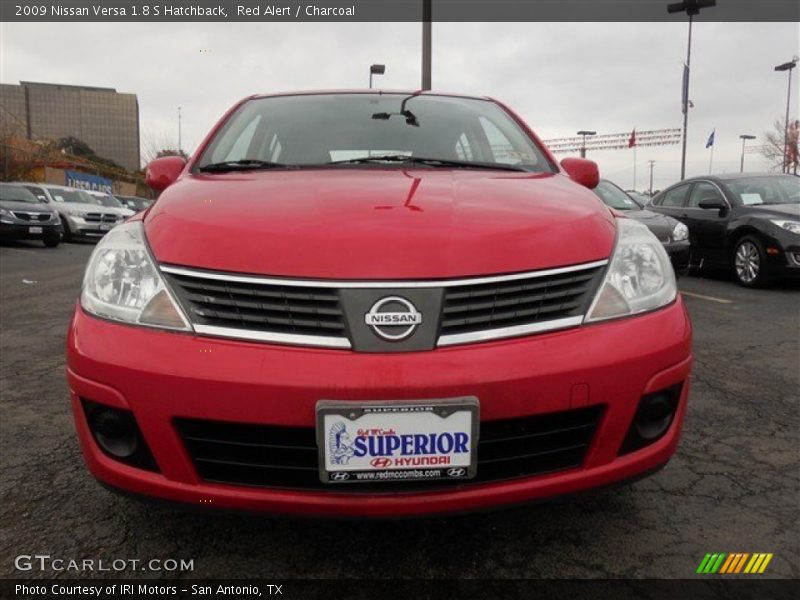 Red Alert / Charcoal 2009 Nissan Versa 1.8 S Hatchback