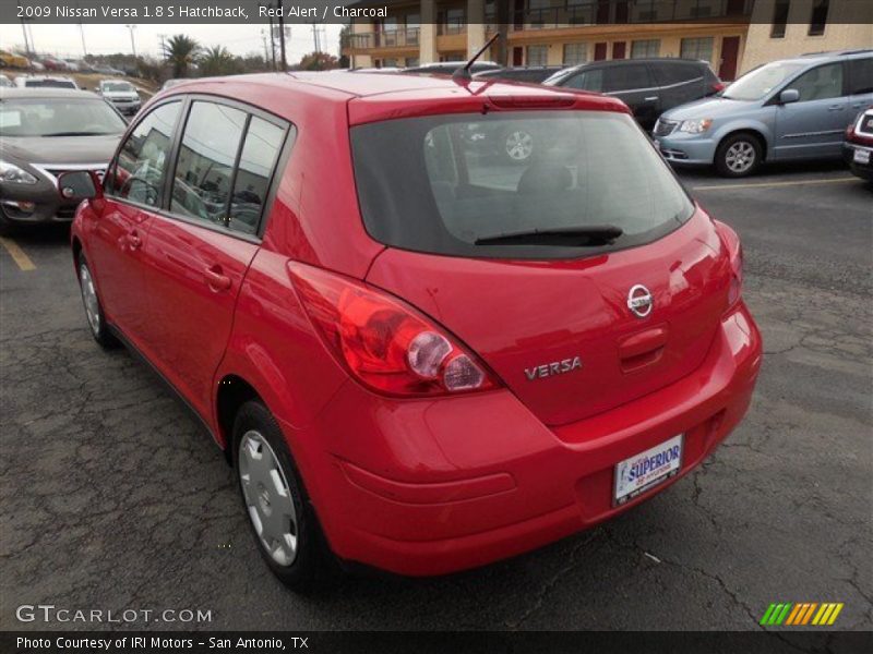 Red Alert / Charcoal 2009 Nissan Versa 1.8 S Hatchback