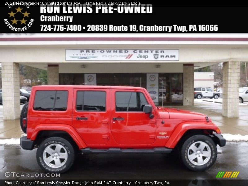 Flame Red / Black/Dark Saddle 2011 Jeep Wrangler Unlimited Sahara 4x4