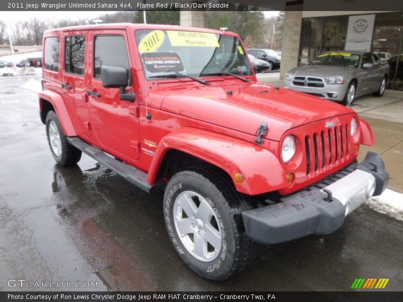 Flame Red / Black/Dark Saddle 2011 Jeep Wrangler Unlimited Sahara 4x4