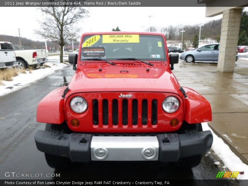 Flame Red / Black/Dark Saddle 2011 Jeep Wrangler Unlimited Sahara 4x4