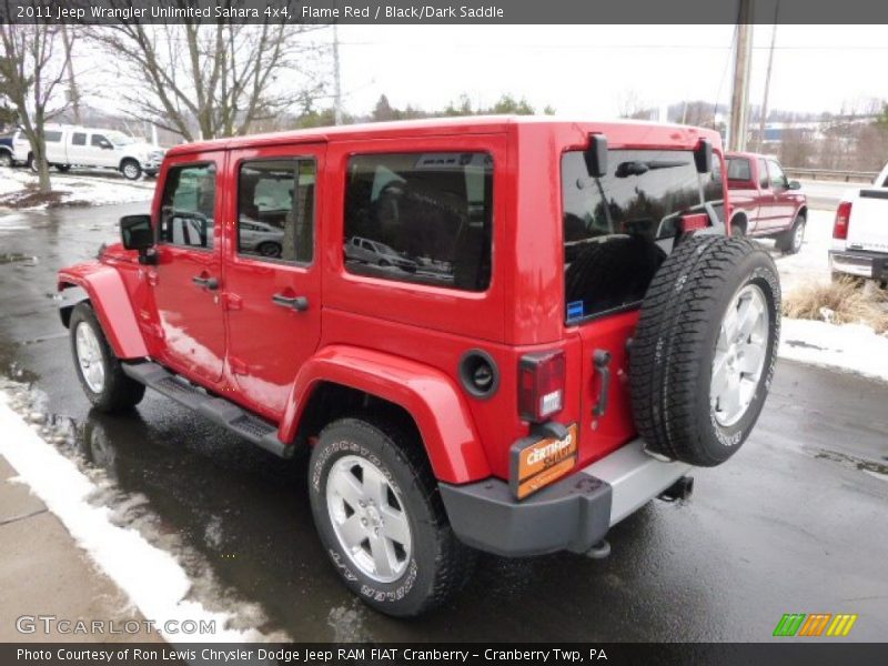 Flame Red / Black/Dark Saddle 2011 Jeep Wrangler Unlimited Sahara 4x4