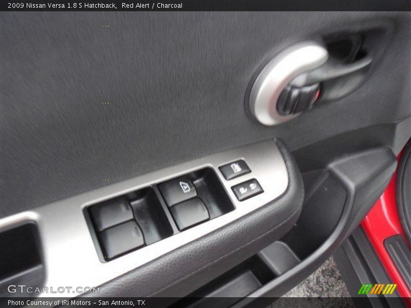 Red Alert / Charcoal 2009 Nissan Versa 1.8 S Hatchback