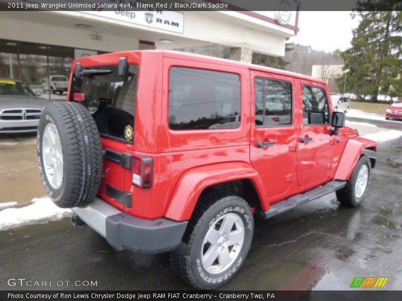 Flame Red / Black/Dark Saddle 2011 Jeep Wrangler Unlimited Sahara 4x4