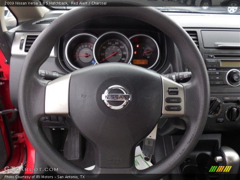 Red Alert / Charcoal 2009 Nissan Versa 1.8 S Hatchback