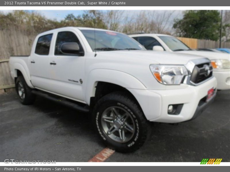 Super White / Graphite 2012 Toyota Tacoma V6 Prerunner Double Cab
