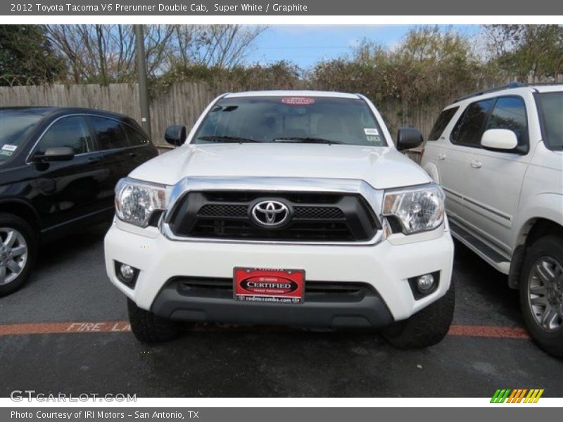 Super White / Graphite 2012 Toyota Tacoma V6 Prerunner Double Cab