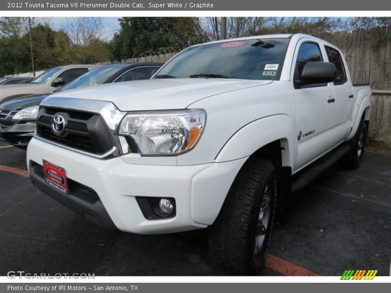 Super White / Graphite 2012 Toyota Tacoma V6 Prerunner Double Cab