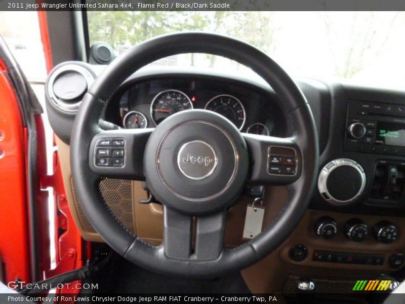Flame Red / Black/Dark Saddle 2011 Jeep Wrangler Unlimited Sahara 4x4