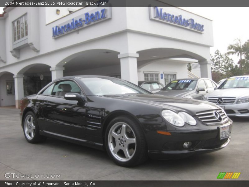 Black / Ash 2004 Mercedes-Benz SL 55 AMG Roadster