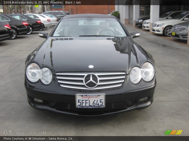Black / Ash 2004 Mercedes-Benz SL 55 AMG Roadster
