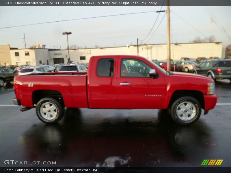 Victory Red / Light Titanium/Ebony 2010 Chevrolet Silverado 1500 LT Extended Cab 4x4