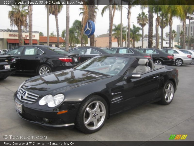 Black / Ash 2004 Mercedes-Benz SL 55 AMG Roadster