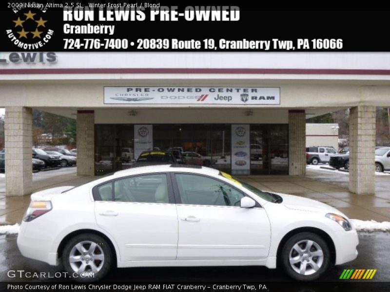 Winter Frost Pearl / Blond 2009 Nissan Altima 2.5 SL