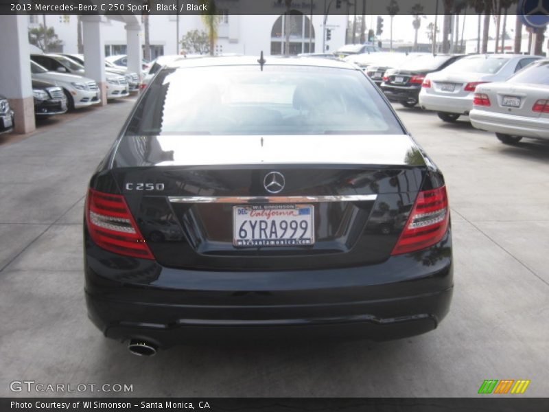 Black / Black 2013 Mercedes-Benz C 250 Sport
