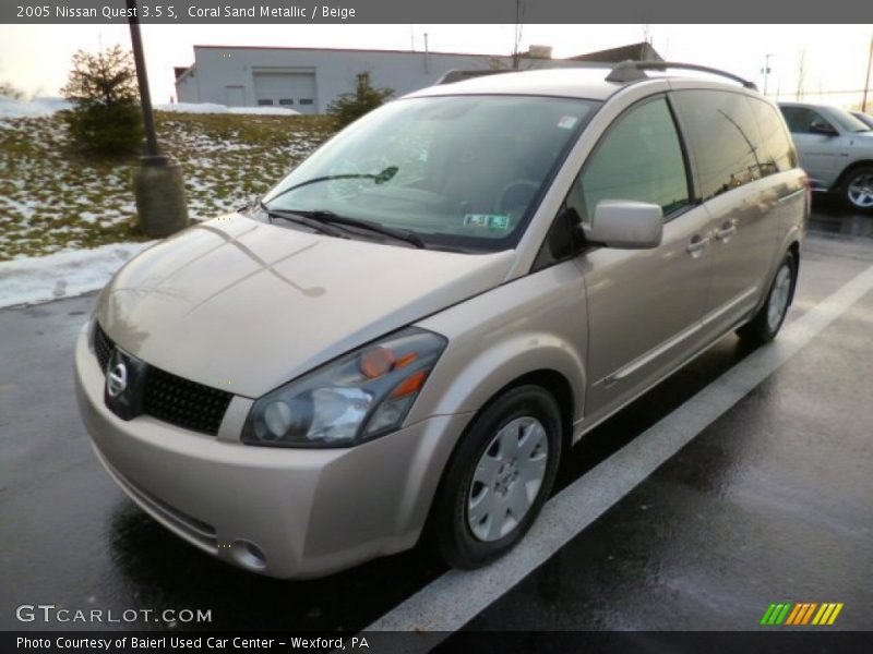 Coral Sand Metallic / Beige 2005 Nissan Quest 3.5 S