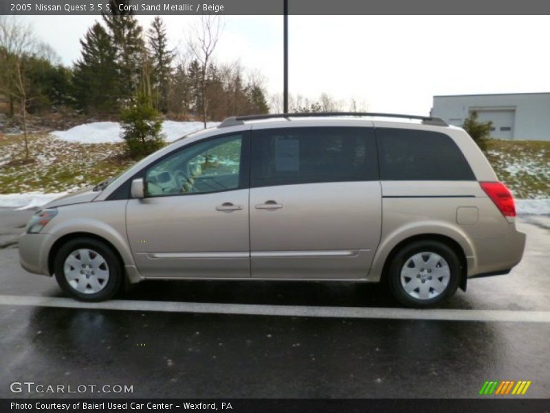 Coral Sand Metallic / Beige 2005 Nissan Quest 3.5 S