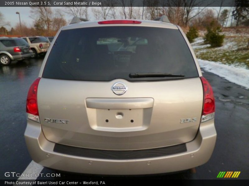 Coral Sand Metallic / Beige 2005 Nissan Quest 3.5 S