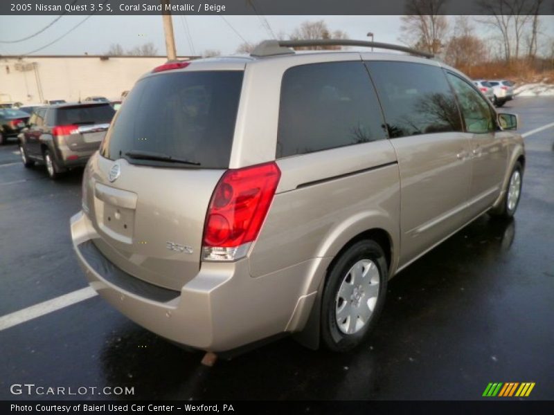 Coral Sand Metallic / Beige 2005 Nissan Quest 3.5 S