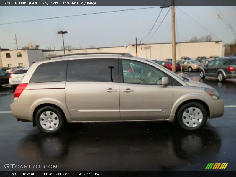 Coral Sand Metallic / Beige 2005 Nissan Quest 3.5 S
