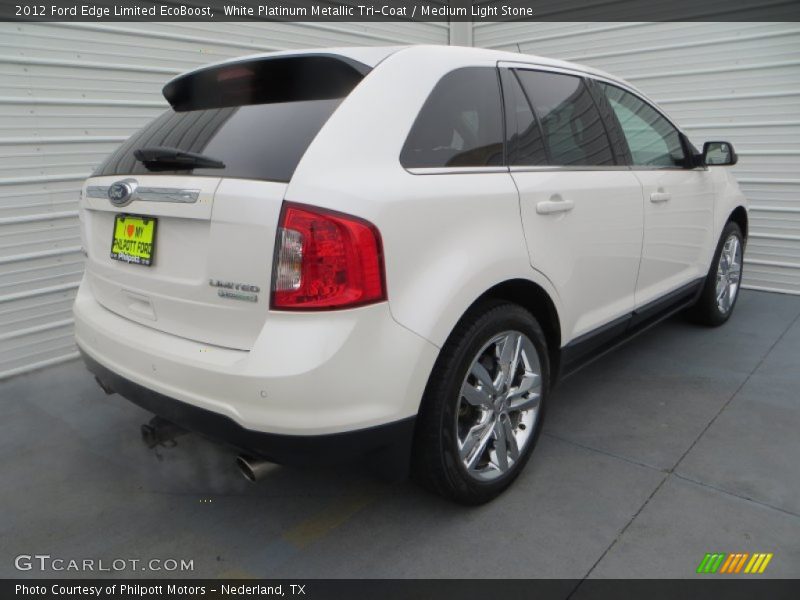 White Platinum Metallic Tri-Coat / Medium Light Stone 2012 Ford Edge Limited EcoBoost