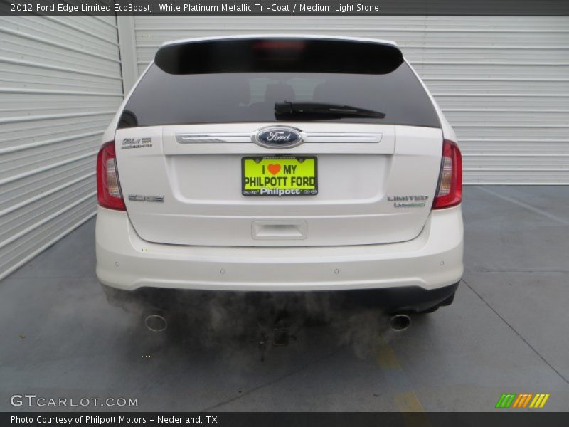 White Platinum Metallic Tri-Coat / Medium Light Stone 2012 Ford Edge Limited EcoBoost