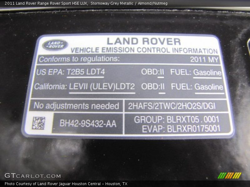 Stornoway Grey Metallic / Almond/Nutmeg 2011 Land Rover Range Rover Sport HSE LUX