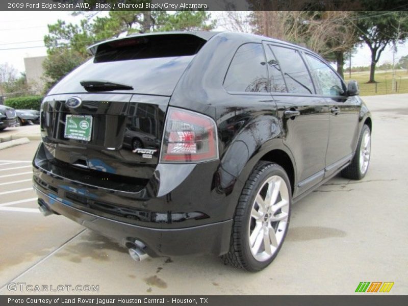 Black / Charcoal Black/Grey Alcantara 2009 Ford Edge Sport AWD