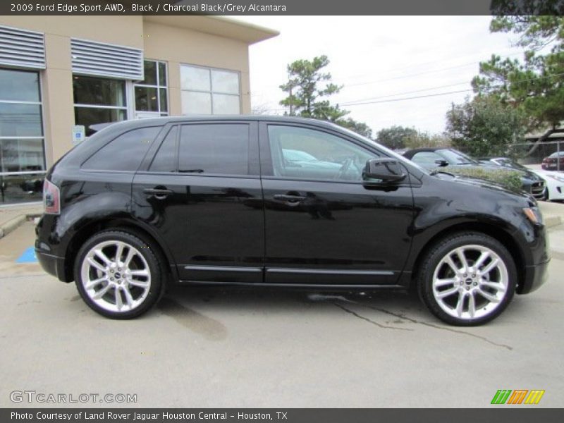 Black / Charcoal Black/Grey Alcantara 2009 Ford Edge Sport AWD
