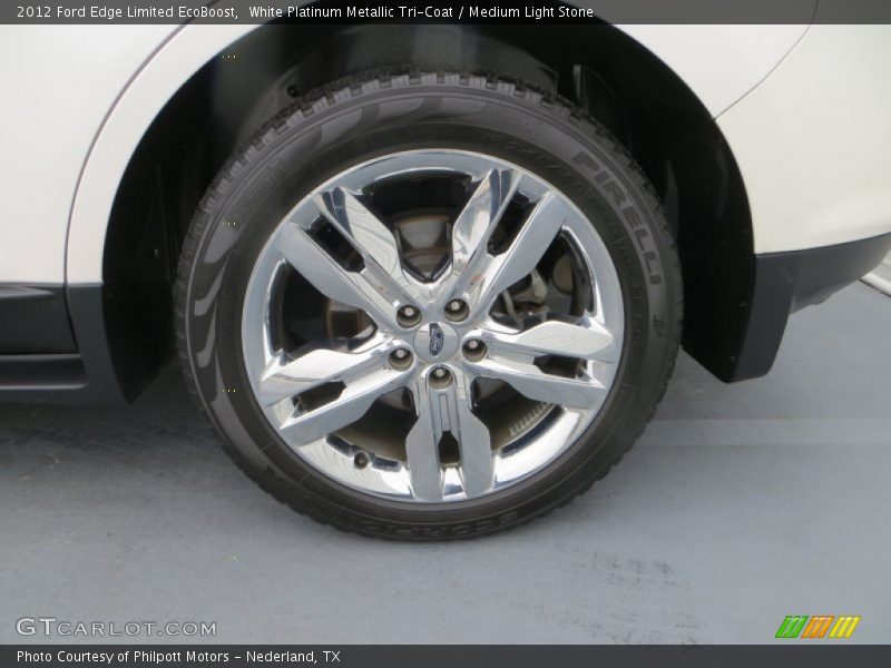 White Platinum Metallic Tri-Coat / Medium Light Stone 2012 Ford Edge Limited EcoBoost